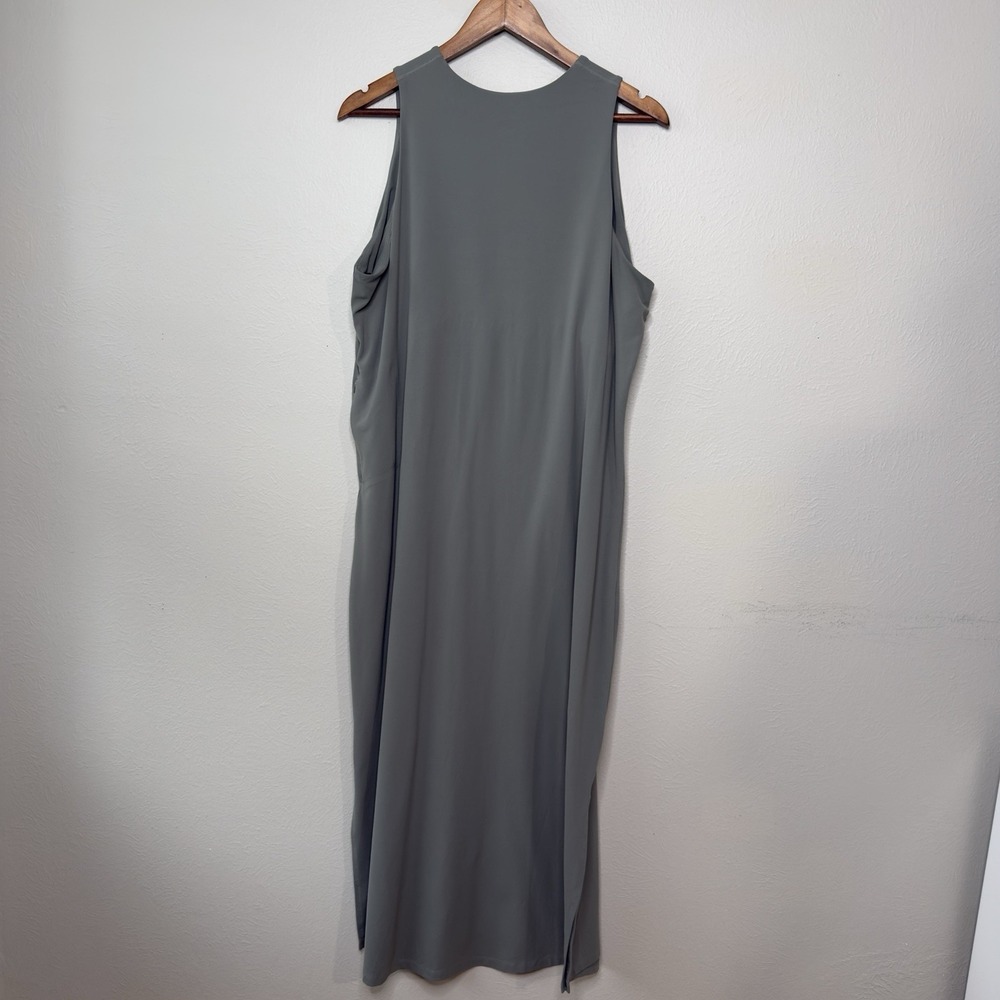 REI Co-Op Womens XL Sun Up Tank Travel Casual Midi Dress Sage Athleisure Stretch - Picture 3 of 11